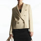 Cos - Double Breasted Cropped Blazer