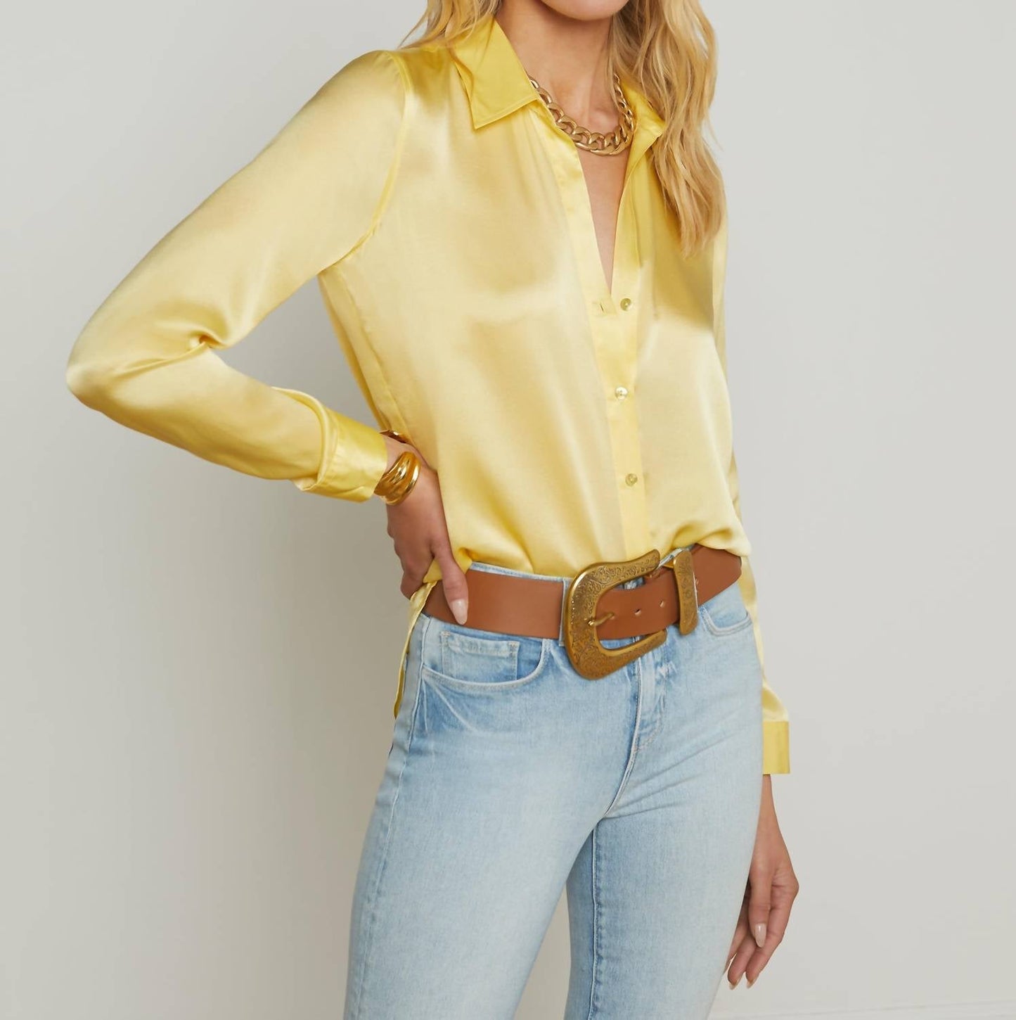L'Agence - Tyler Long-sleeve Silk Blouse