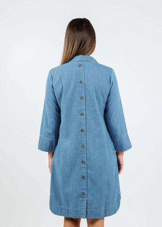 Hinson Wu - Women's Aileen Three Quarter Sleeve Denim Dress