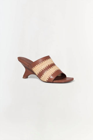 Simkhai - Women's Shadow Mule Raffia Sandal