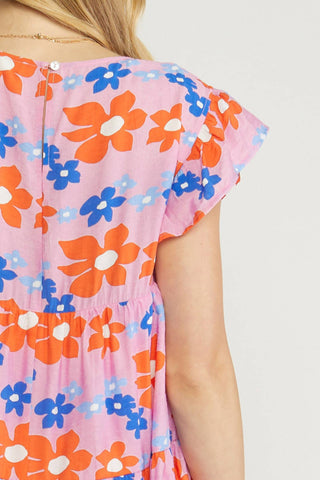 Entro - Floral Tiered Babydoll Dress