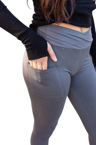 Julia Rose - Caitlin Crossover Full Length Leggings with Pockets