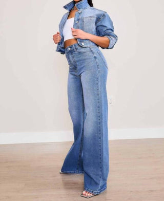 Vibrant M.I.U - Celine II Iridescent Rhinestone Jeans