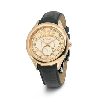 Alor - 0.05 Cts Leather Strap Diamond Watch