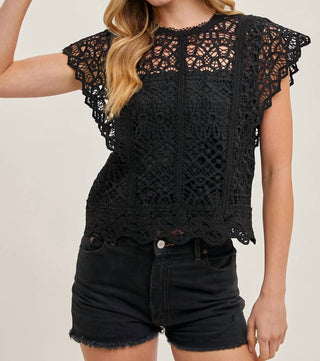 Bluivy - Lace Knitted Sleeveless Crochet Top