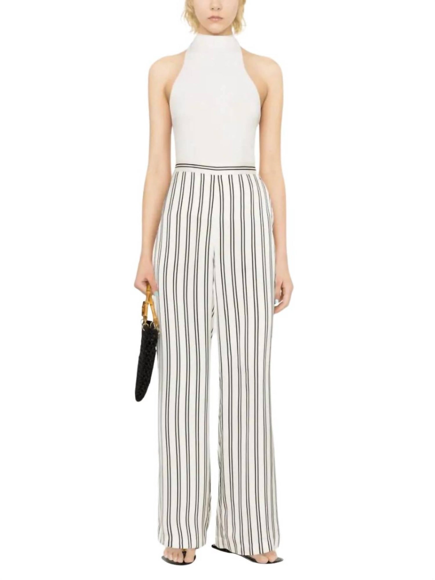 Polo Ralph Lauren - Striped Satin Wide Leg Pant
