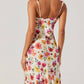 Astr - Zoie Floral Satin Ruffle Dress