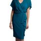 Joseph Ribkoff - Split Sleeve Side Ruffle Chiff Dress