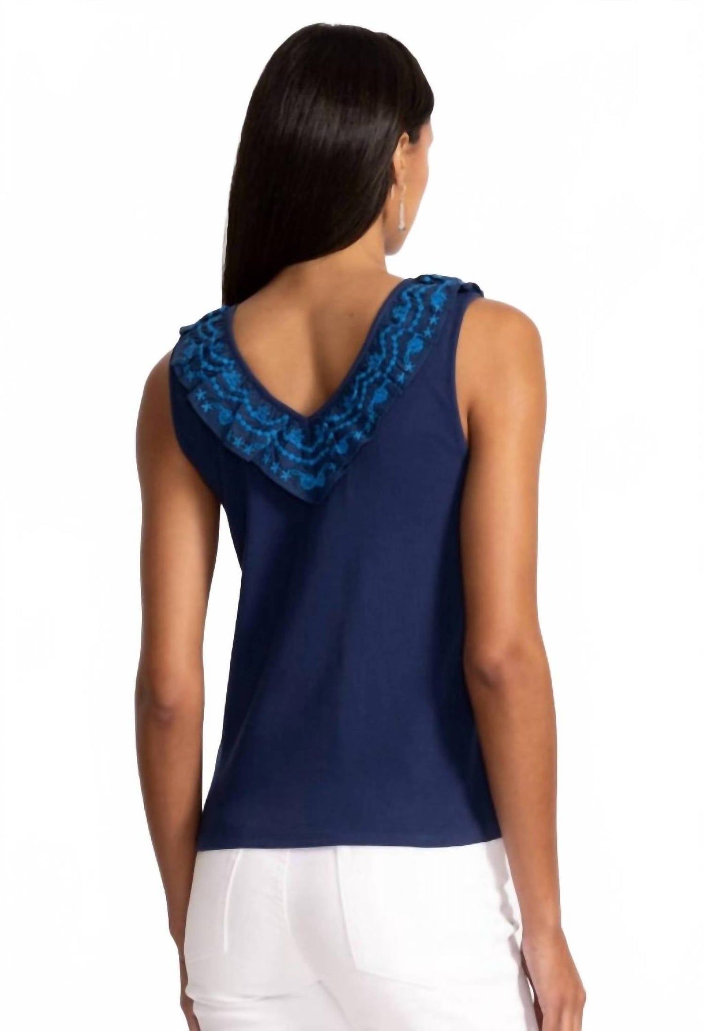 Johnny Was - DARIA MIXED MEDIA FLUTTER TANK