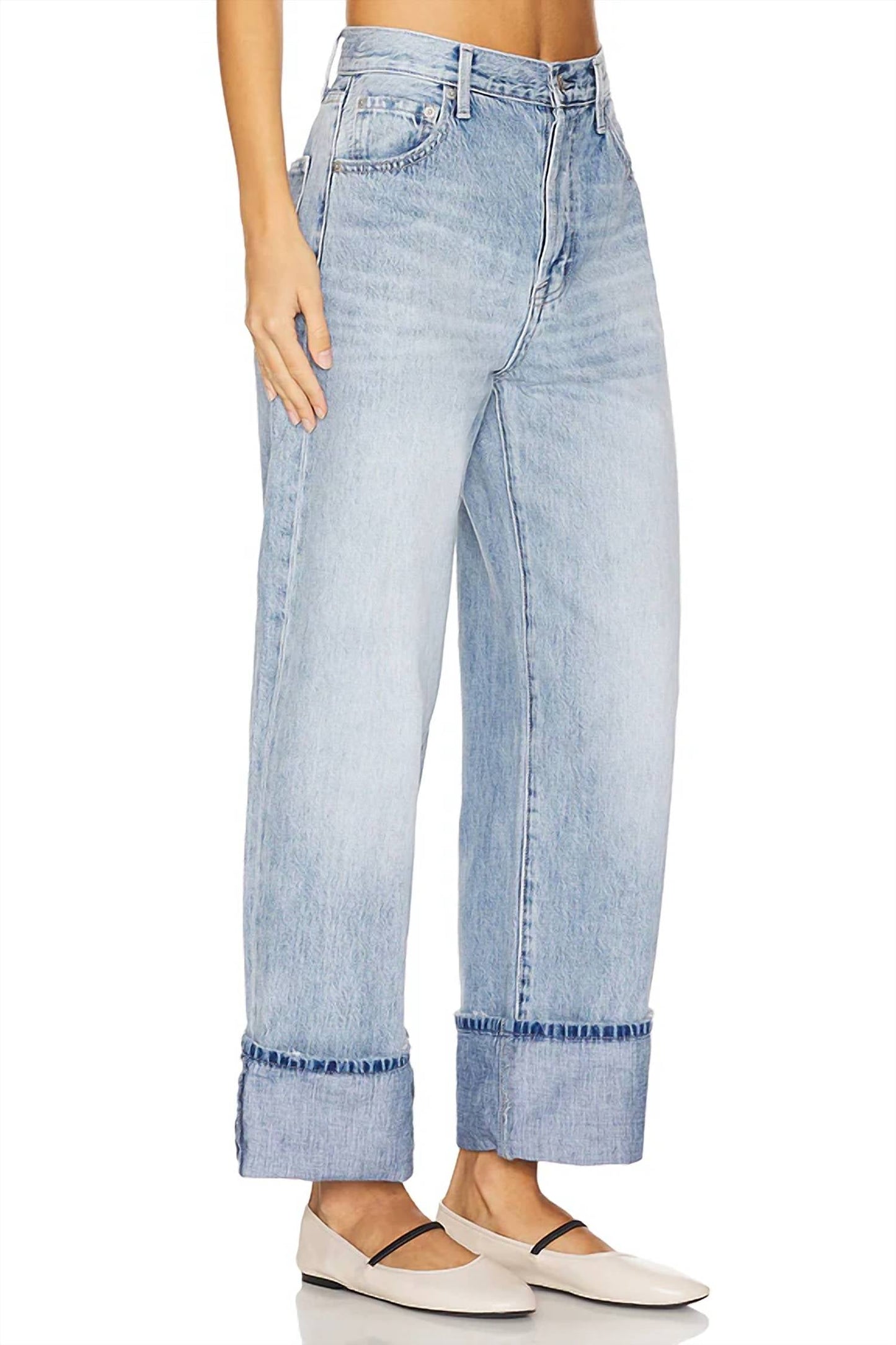Pistola - Ryder Rigid High Rise Cuffed Straight Jean