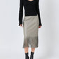 Endless Rose - Fringe Faux Leather Midi Skirt