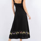 Paparazzi - Linen Blend Embroidered Maxi Dress