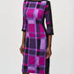 Joseph Ribkoff - Geometric Print 3/4 Sleeve Sheath Dress