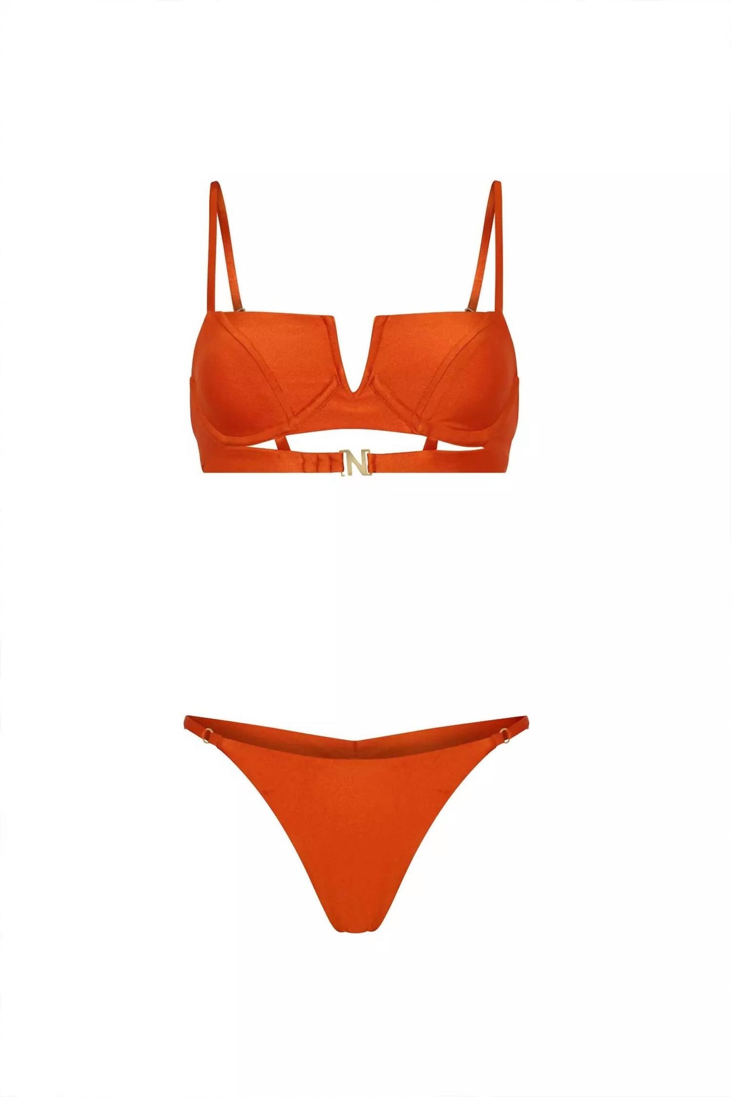 Nelblu - Era Brassiere-like Bikini Top And Bottom Set
