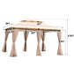 Khaki Outdoor Patio Gazebo Canopy Tent with Ventilated Double Roof