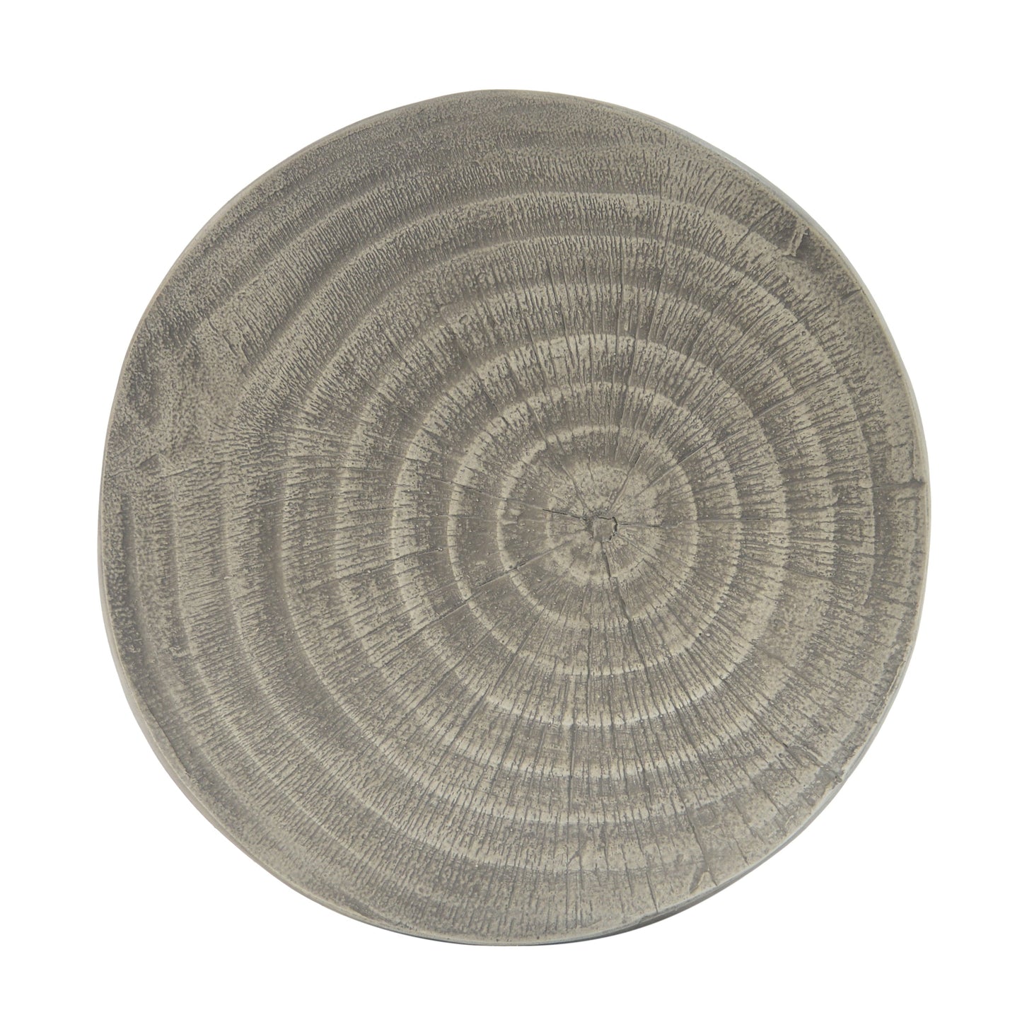 Hollow Side Table Wood-Like Texture Grey