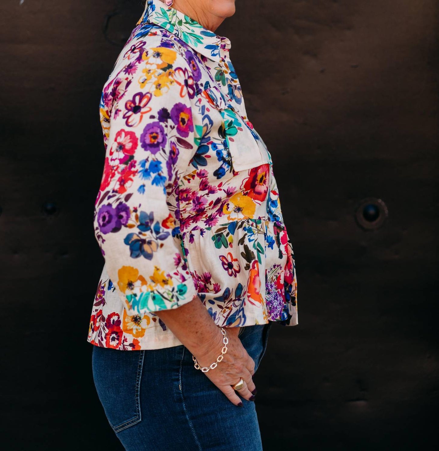 Johnny Was - Peplum Linen Jacket