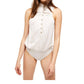 Free People - Fringed Buttoned Sleeveless Bodysuit - Petite