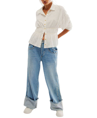 Free People - Inal Countdown Cuffed Low-rise Jeans