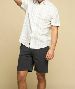 Fundamental Coast - Bondi Linen Stripe Short Sleeve Top