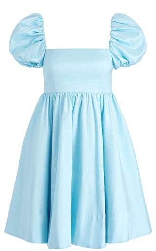 Alice + Olivia - Sharilyn Puff Sleeve Tie Back Mini Dress