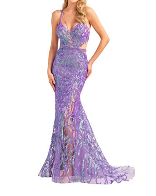 Ellie Wilde - Open Back And Side Waist Cut Outs Prom Dress