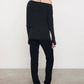 Enza Costa - Cashmere Cuffed Off The Shoulder Long Sleeve Top