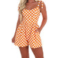 Main Strip - Undefeated Check Denim Romper