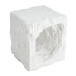 Lyra Outdoor Patio Karst Cave Inspired MGO Side Table White