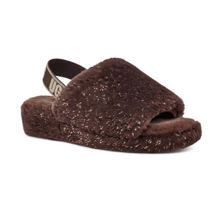 Ugg - WOMEN'S FLUFF YEAH METALLIC SPARKLE SANDAL