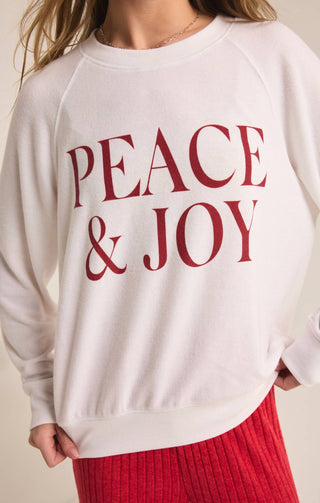 Z Supply - Cassie Peace and Joy Raglan Long Sleeve Top