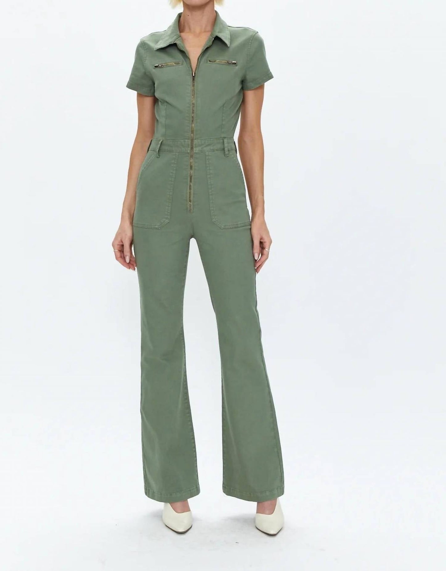 Pistola - Martina Short Sleeve Flare Jumpsuit
