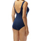 Roxanne - Naples Floral D-cup Draped Sash One Piece Swimsuit