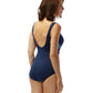 Roxanne - Naples Floral D-cup Draped Sash One Piece Swimsuit