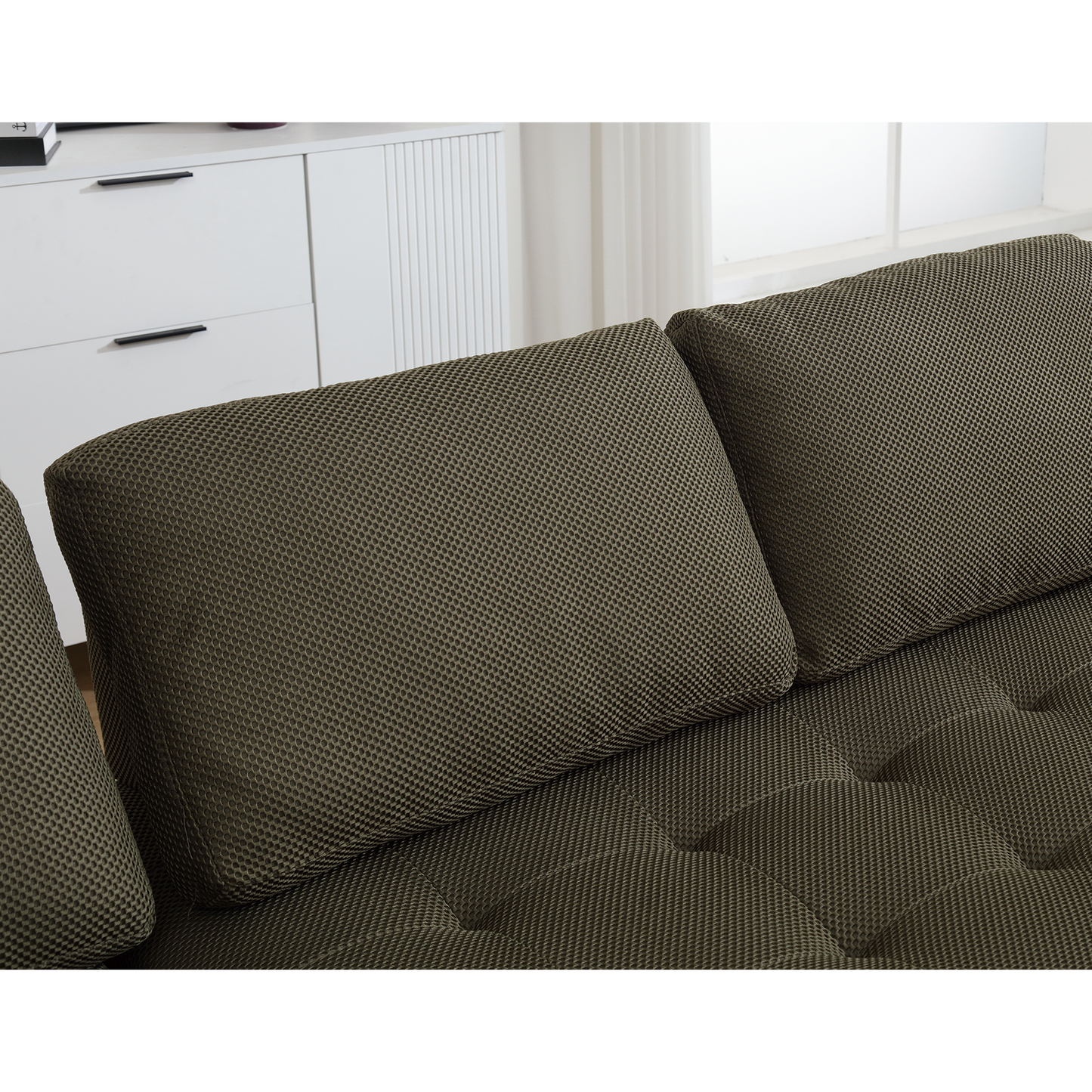 138.5" Modular Combination U-Shaped Sofa in Green