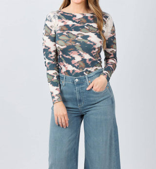 Amb Designs - Camouflage Art Raw Edge Second Skin Top