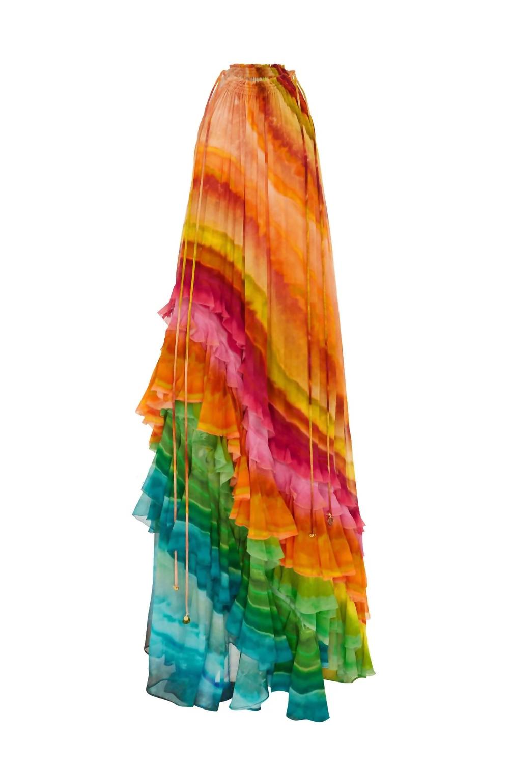 Alemais - Iris Ruffle Halter Midi Dress