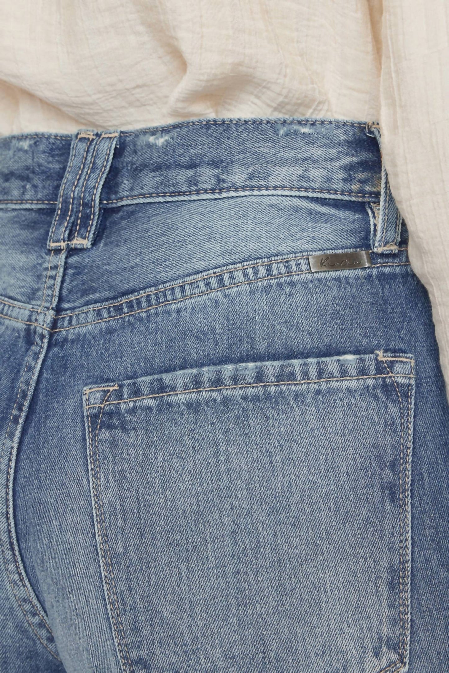 Kancan - Ultra High Rise Distressed 90s Wide Leg Jeans