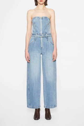 Bayeas - Annesa Denim Wide Legs Jumpsuit