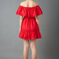 2.7 August Apparel - Off The Shoulder Ruffle Mini Dress