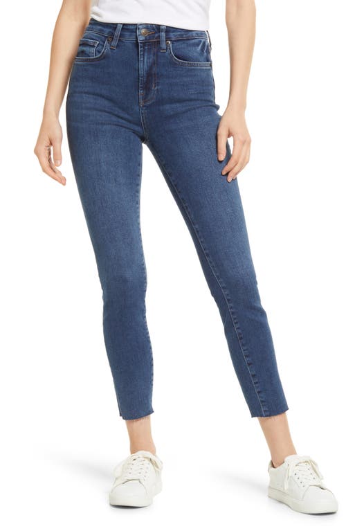 Rails The Larchmont Raw Hem High Waist Ankle Skinny Jeans in Baltic Blue, Size 24