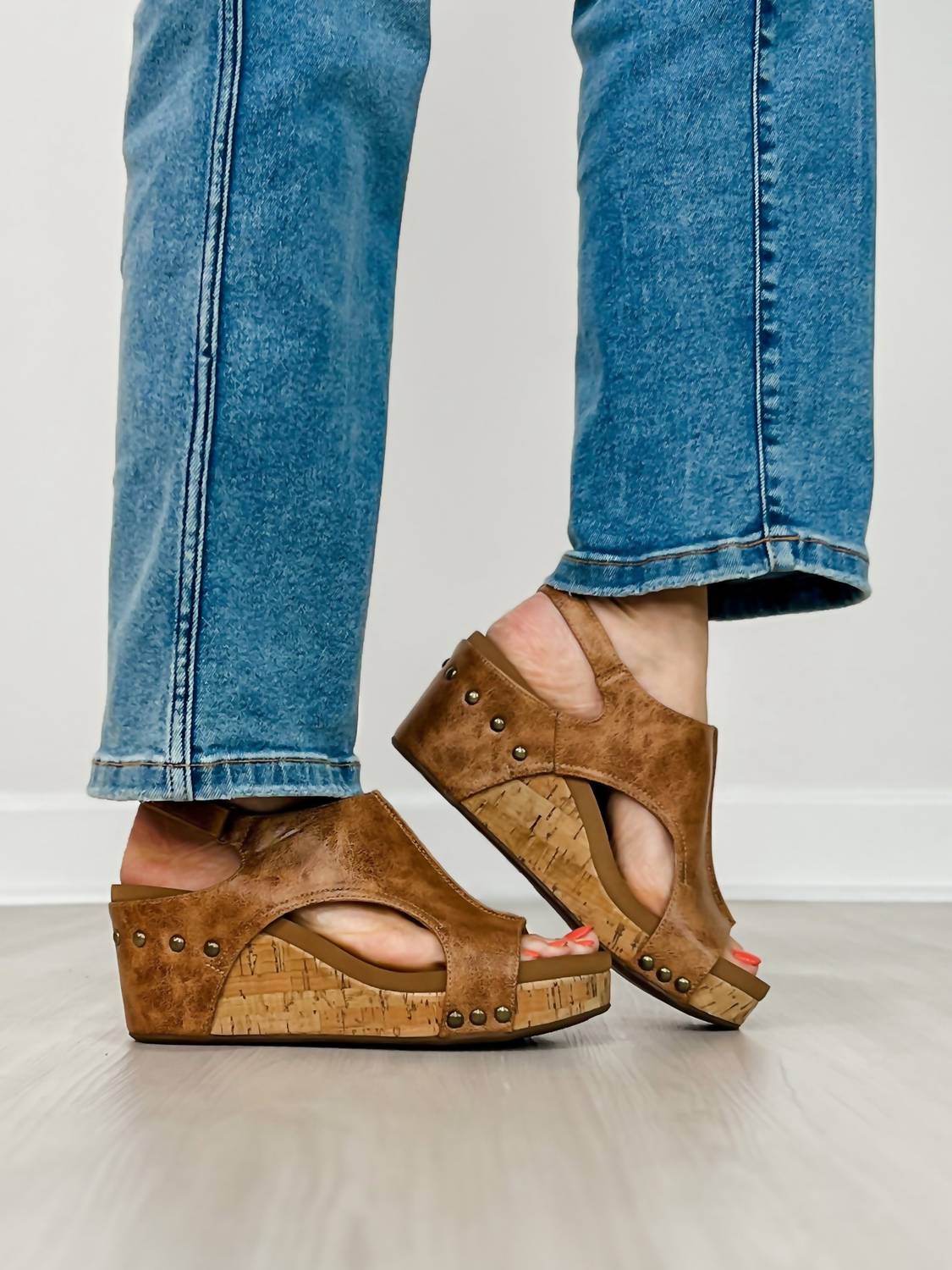 Corkys Footwear - Women's Carley Distressed Wedges