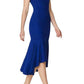 Aidan Mattox - Ruffled Shoulder Sleeveless Crepe Dress
