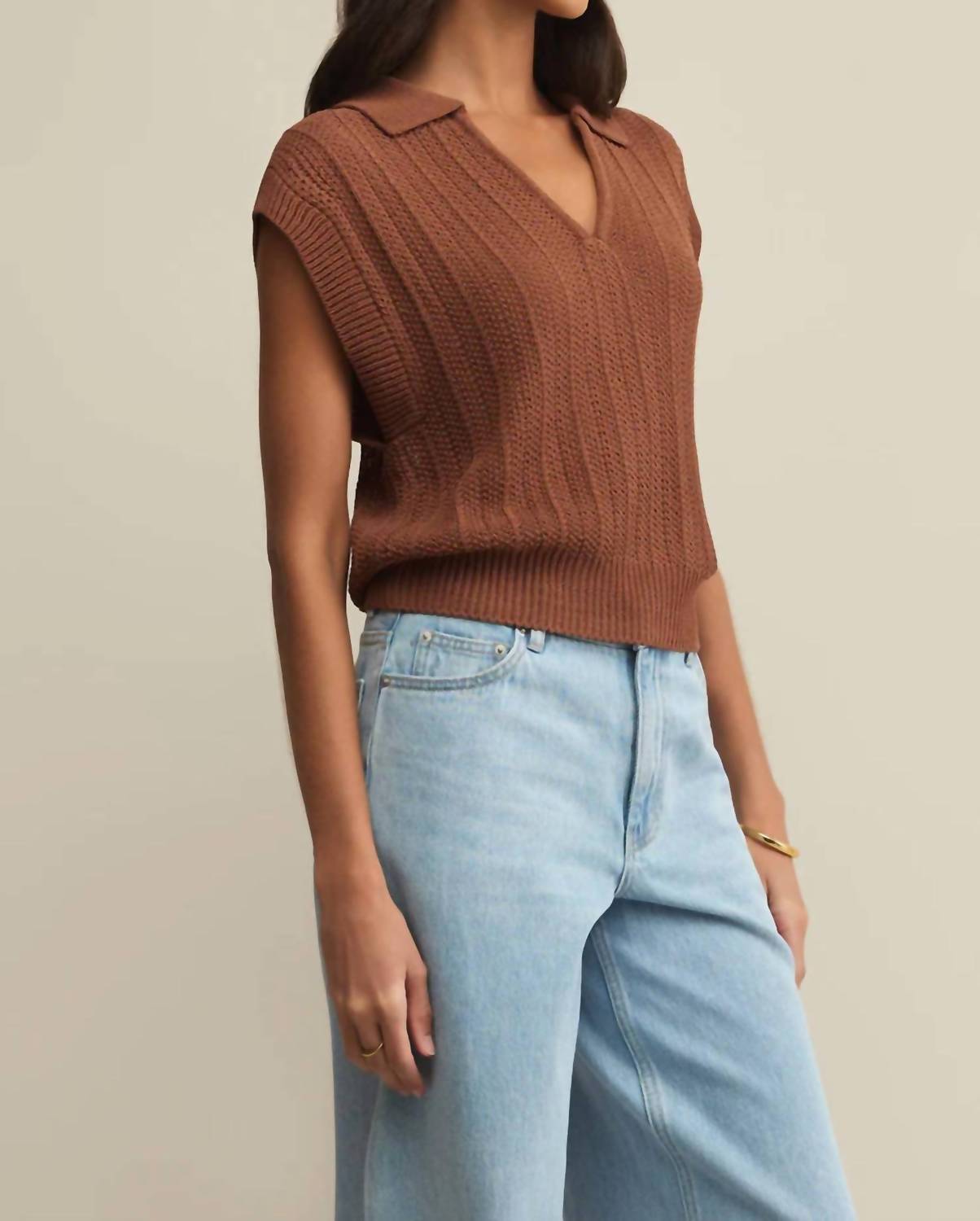 Z Supply - Lauden Crochet Polo Top