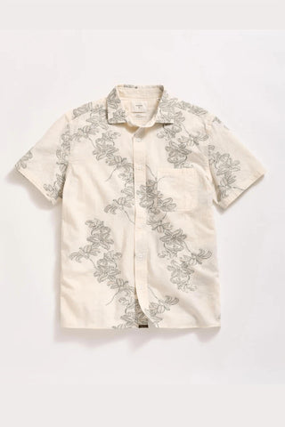 Billy Reid - Short Sleeve Watercolor Lily Jacquard Treme Shirt