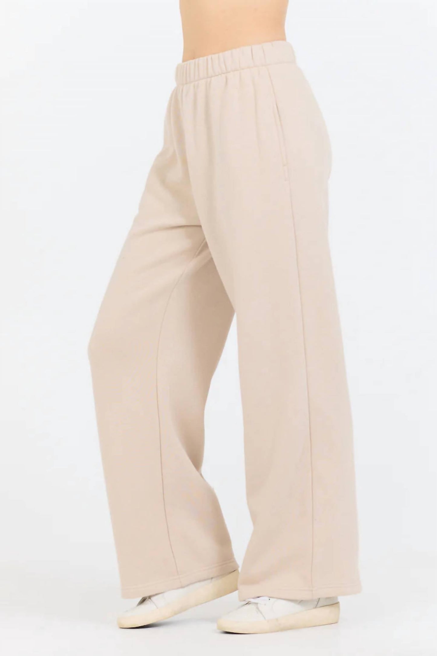 Vintage Havana - Fleece Wide Leg Pant