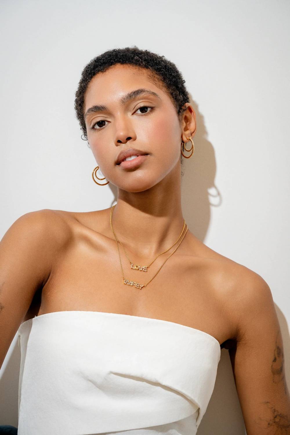 Crystal Haze - Women's Wifey Baguette Necklace