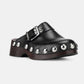 Ganni - WOMEN'S RETRO STUDDED LEATHER CLOG
