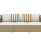 Outdoor Furniture Rattan Sofa with Cushions and Throw Pillows