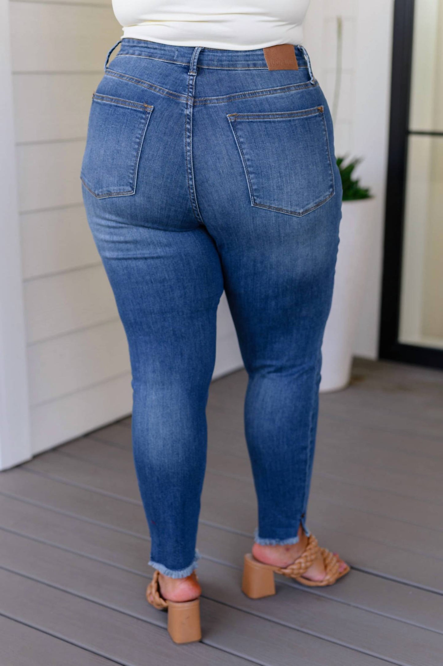 Judy Blue - High Rise Control Top Side Slit Skinny Jeans